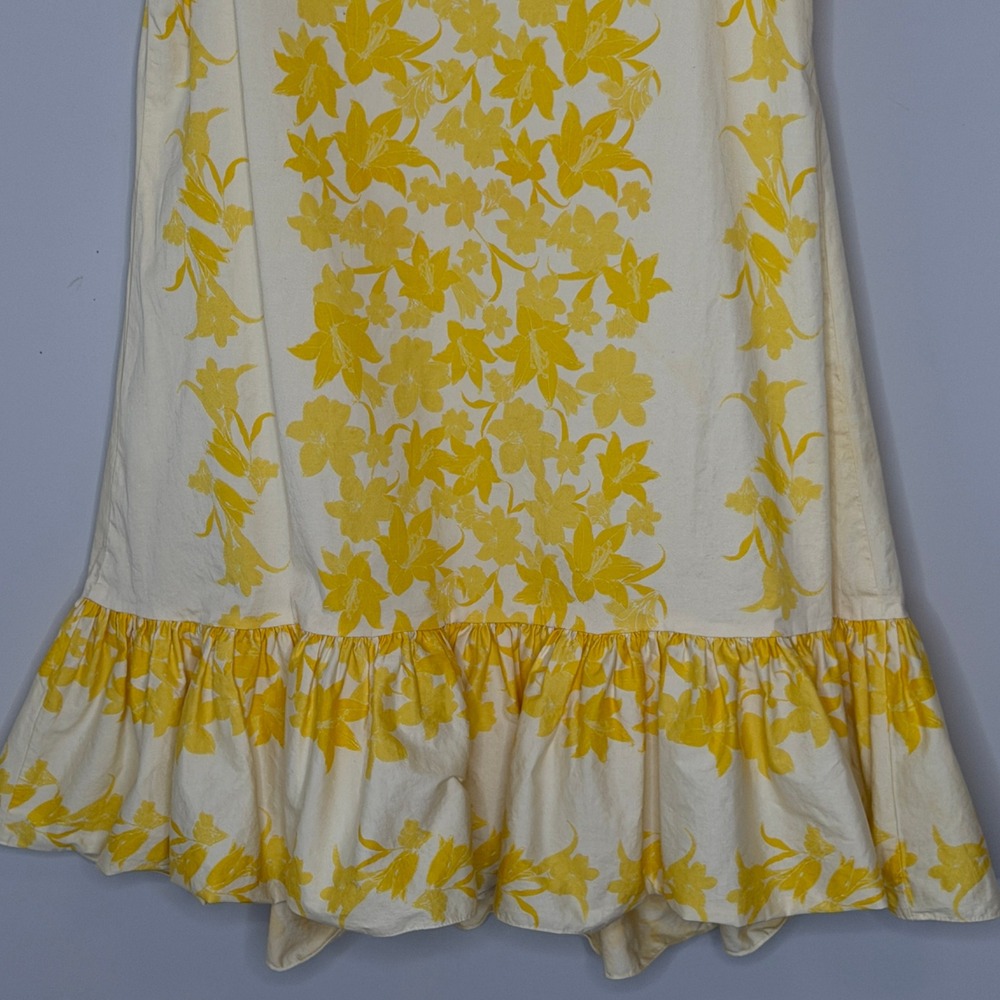 Sachin & Babi x Dillard's Yellow Floral Ruffle Hem Shift Dress Womens Size 2 - Picture 13 of 14